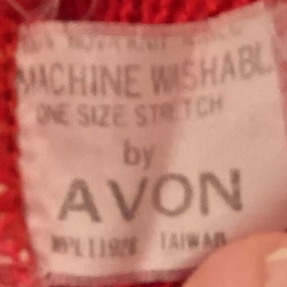 Vintage Avon Red Striped Knit Ski Mask Balaclava Full Face Robber 3 Hole - Picture 5 of 5